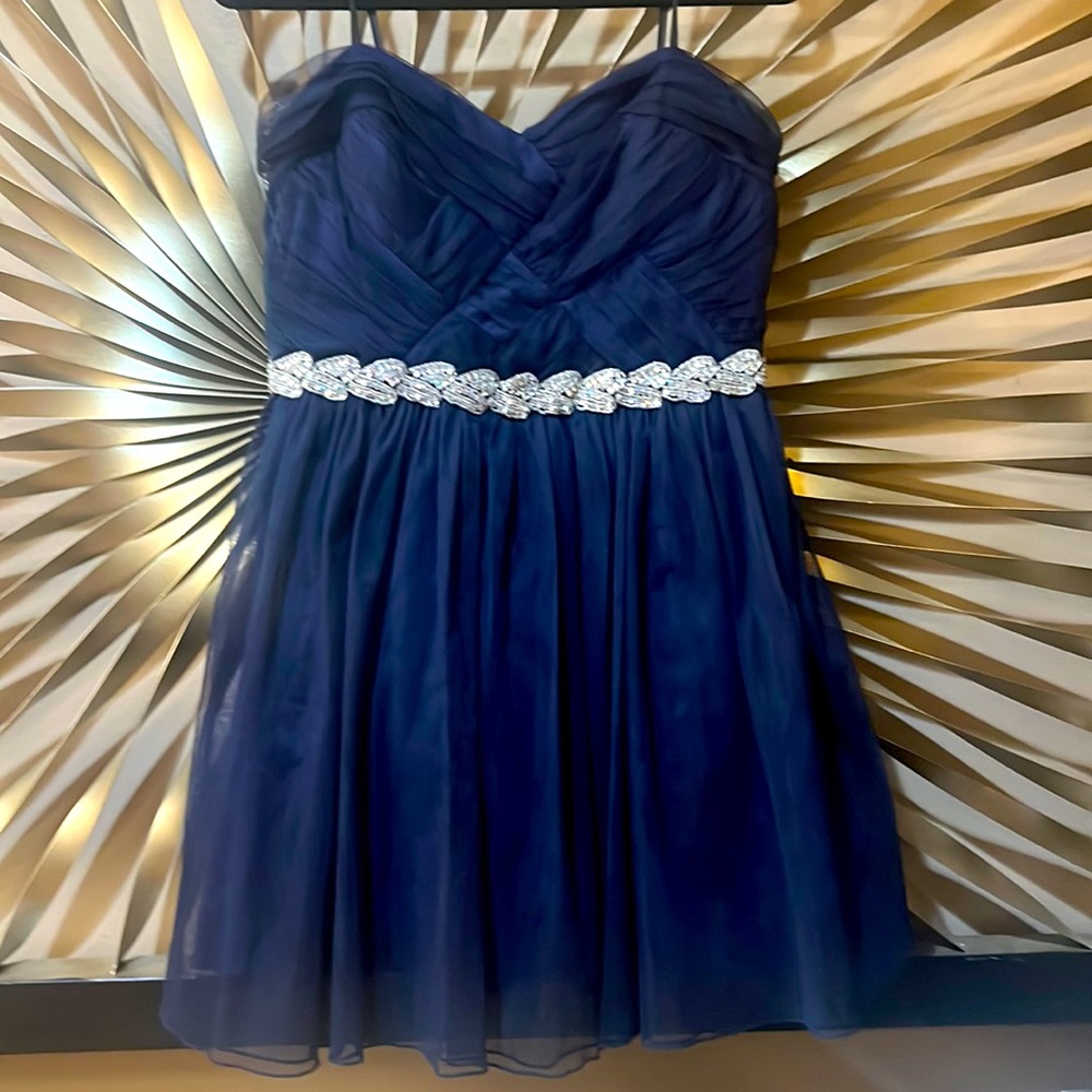 Lovely navy blue lace dress, PROM dress